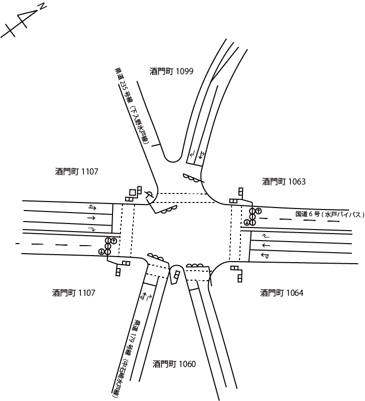 交差点略図