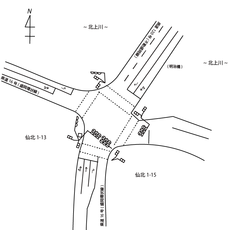 交差点略図