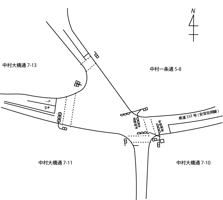 交差点略図