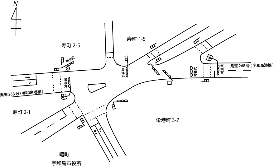 交差点略図