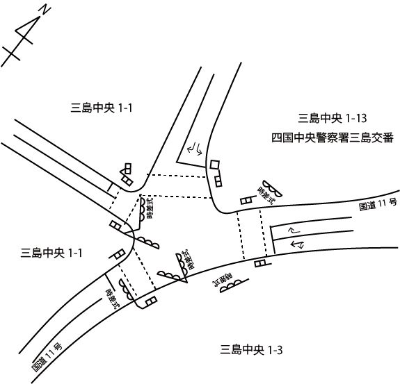 交差点略図