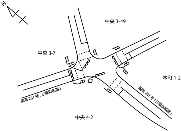 交差点略図
