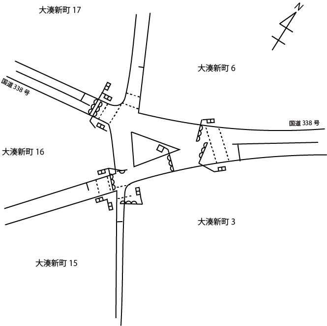 交差点略図